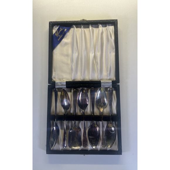 (7) Raimonds Sheffield‎ England Silver Plate Grapefruit Spoons in Original Box - Picture 1 of 5